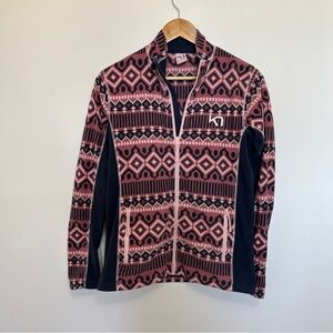 Kari Traa Pink & Navy Fleece Size M